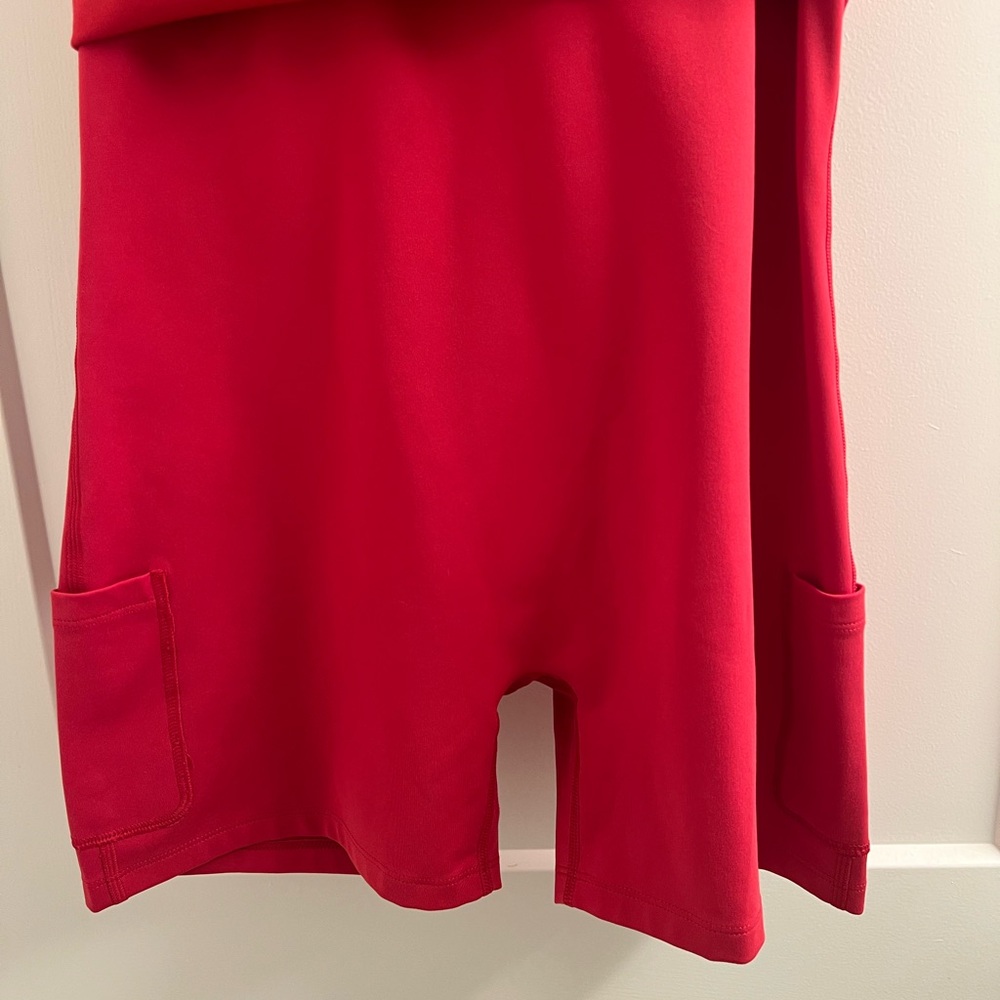 Girlfriend Colkective brand Bike Dress, bright red, size L. - Picture 7 of 8